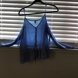 White and blue stripped shirt